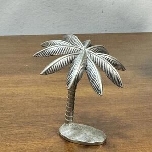 Spoontiques Pewter Palm Tree Figurine 1986 #742 Miniature 2.25" high